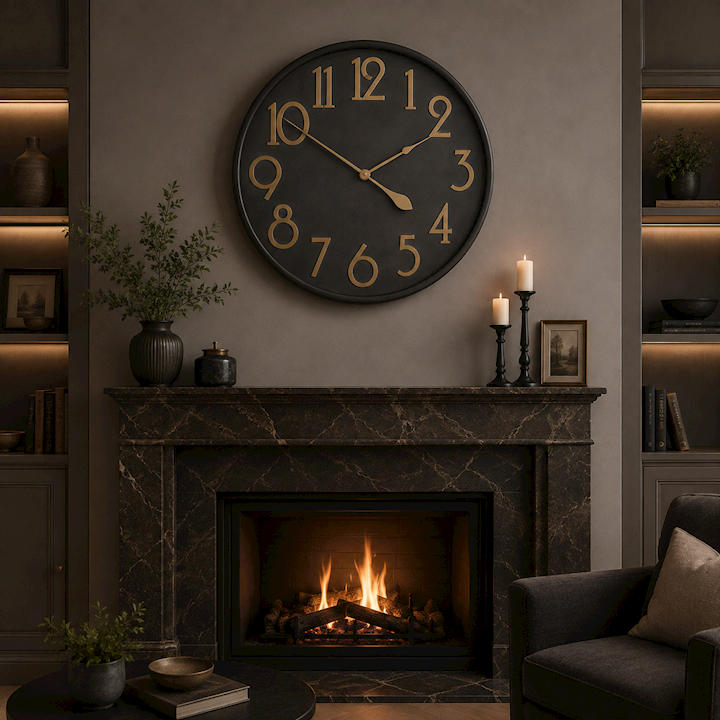 METAL WALL CLOCK 80cm